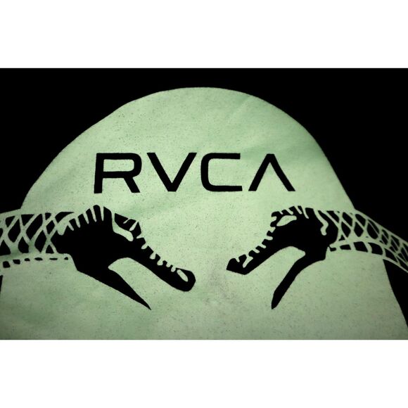 RVCA ML536RV Men's Sz L Black/Green Serpent Curved Snakes Loungewear T-Shirt - Picture 5 of 6
